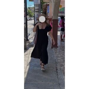 Romantic Feminine LUSH Flutter Sleeve Wrap Maxi Dress Dark Cottagecore Y2K‎